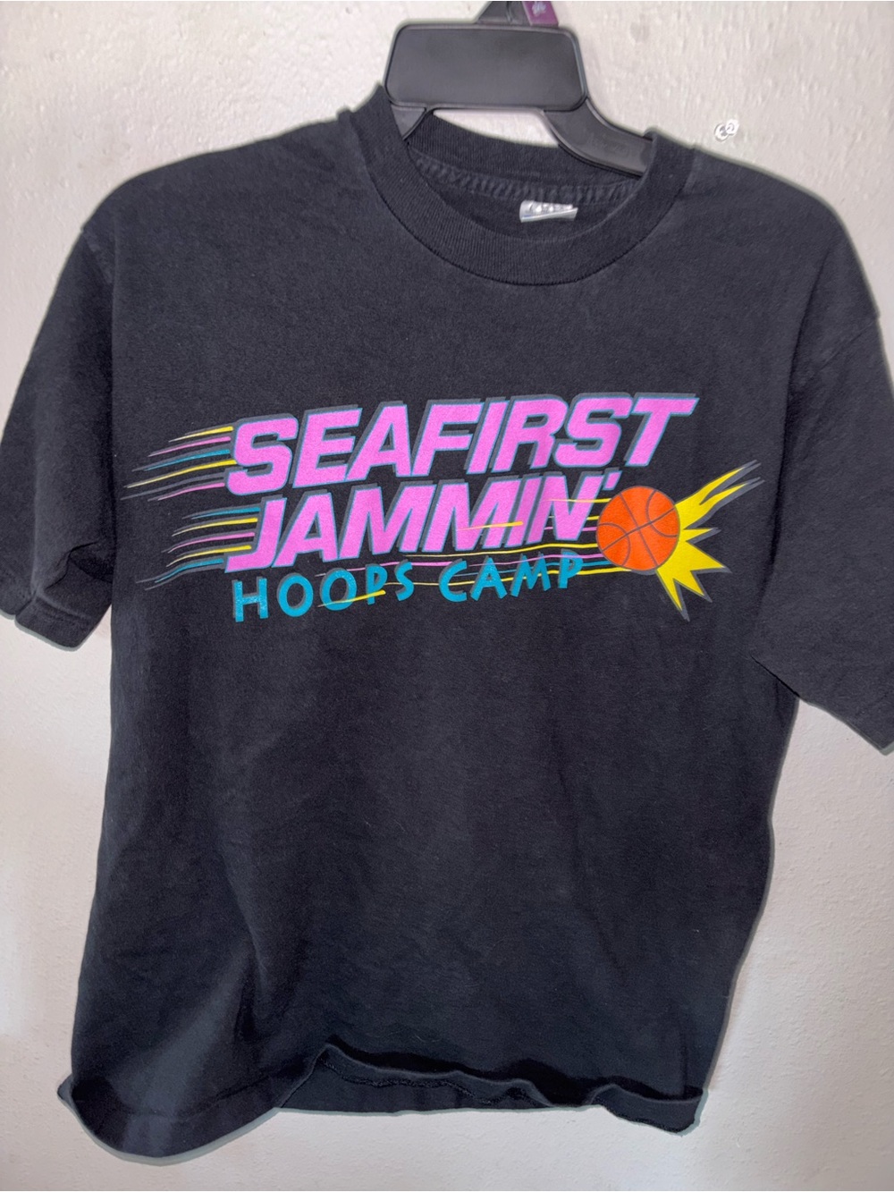 Vintage Seattle SuperSonics Adidas Seafirst Jammin' Basketball Hoop Camp large